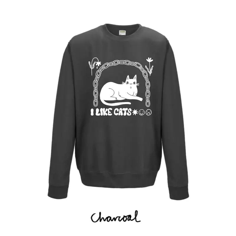 Cat jumper I Like Cats Sweatshirt T-shirt Hoodie | RetroVerseTees.com