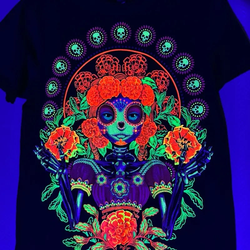 Catrina magica T-shirt for Halloween Tshirt Menswear Top Crewneck Hoodie, Sweatshirt | RetroVerseTees.com