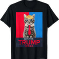 Cats For Trump 2024 | Trump Cat Funny T-Shirt | Unisex Cotton Tee Gift | Full Size Hoodie, Sweatshirt | RetroVerseTees.com