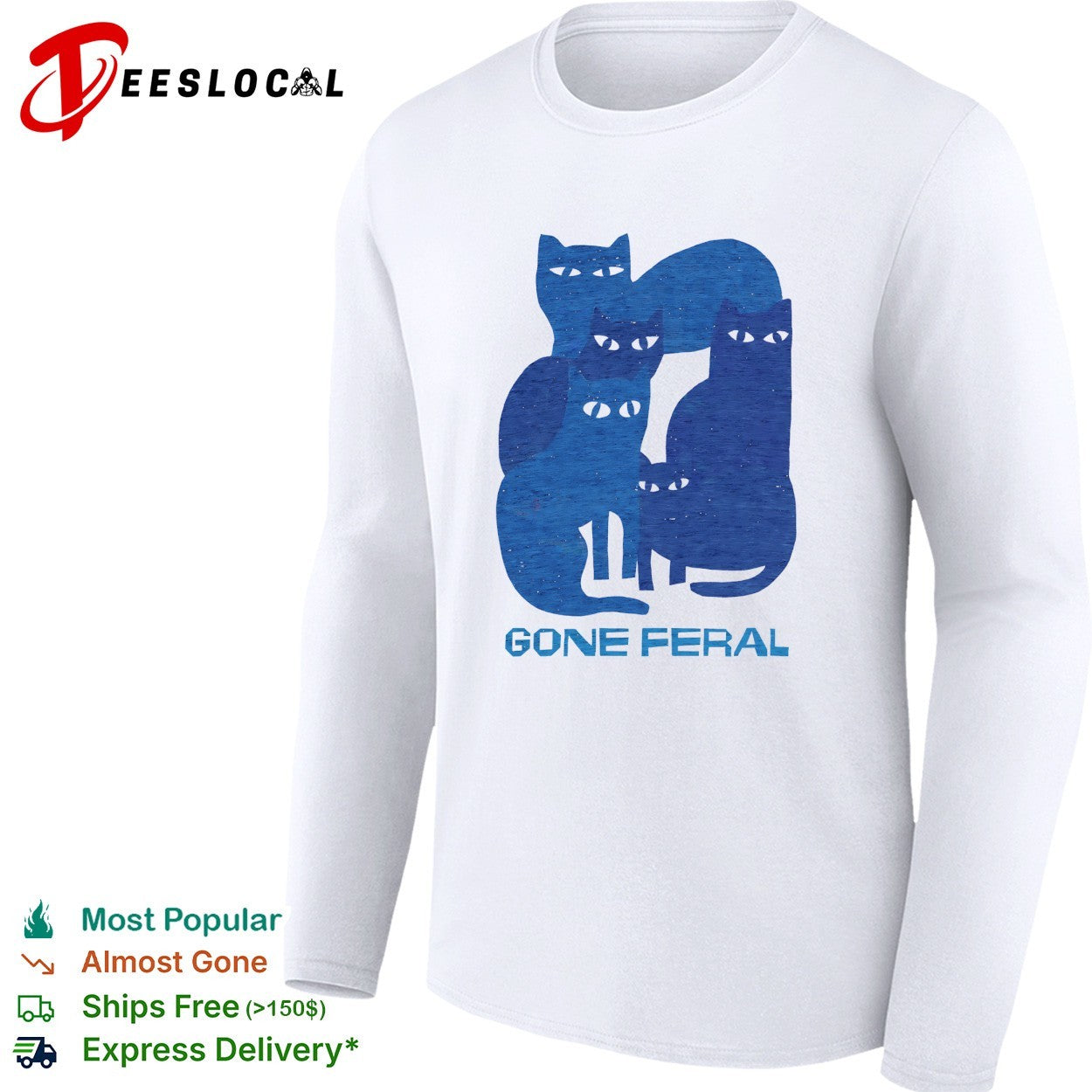 Cats gone feral silhouette group shirt