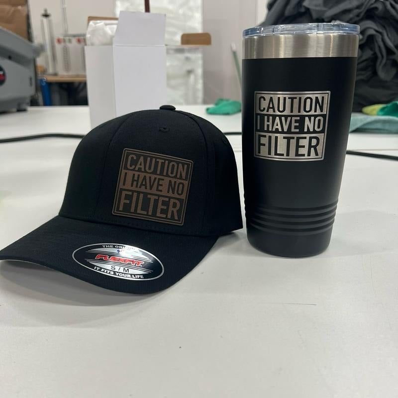Caution I have no filter Combo Pack (Hat with Tumbler) T-Shirts, Hoodie, Sweatshirt | RetroVerseTees.com