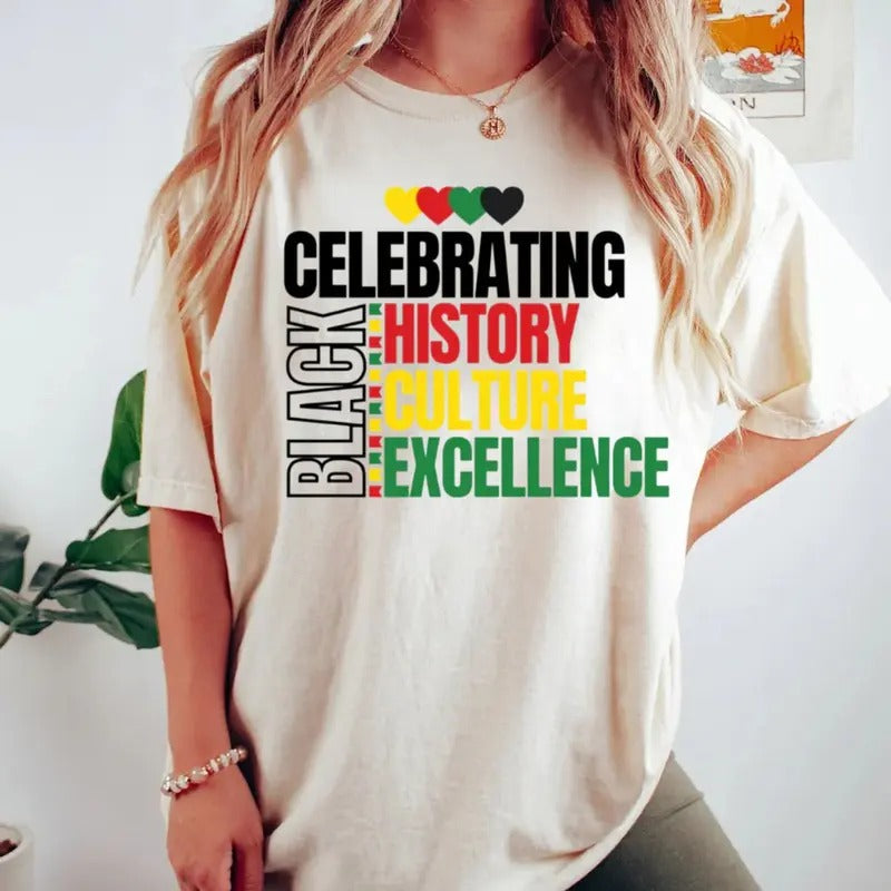 Celebrating Black Tshirt Sweatshirt Hoodie, Black History Month Shirt, African American Sweatshirt, Unisex Sweater...