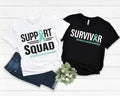 Cervical Cancer Awareness Shirt, Cervical Cancer Survivor Gift T-shirt, Matching Support Squad Tee, Teal Ribbon Tee,...