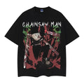 Chainsaw Man "Denji" Heavyweight Vintage Tee 100% Cotton OVERSIZED Anime T-shirt Menswear Top Casual Streetwear Black...