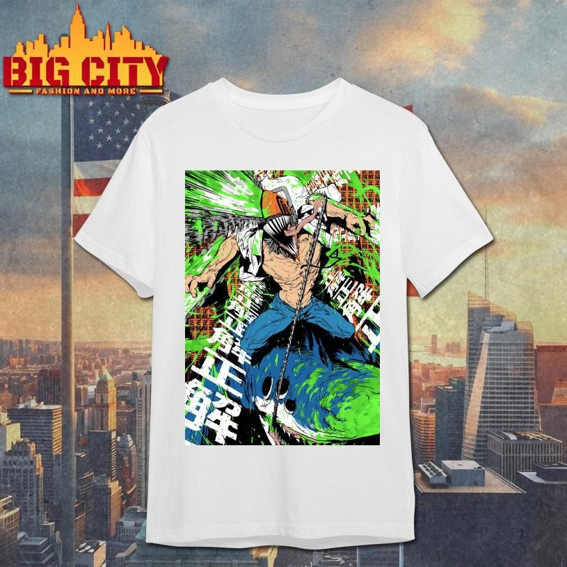 Chainsaw Man Denji Riding On A Shark Shirt