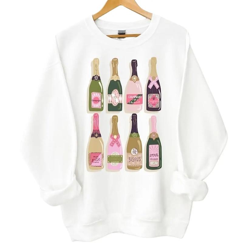 Champagne T-Shirt Sweatshirt Hoodie, Champagne Lovers - Champagne Bottles Shirt | RetroVerseTees.com