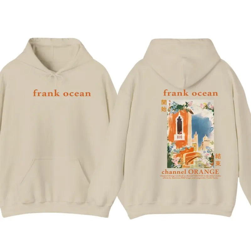 Channel Orange Hoodie, Frank Blonde Album Graphic Hoodie, with Name on Sleeve Hooded, Gift For Fans, Menswear Unisex...