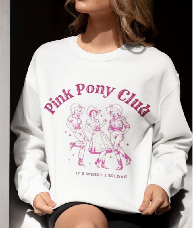 Chappell Roan Pink Pony Club Sweatshirt, Chappell Roan Sweater, It's Where I Belong Sweatshirt, Cotton Round Neck Tee,...