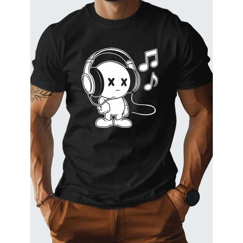 Character headphones G500 cotton men's T-shirt with comfortable fit Made in USA Hoodie, Sweatshirt | RetroVerseTees.com