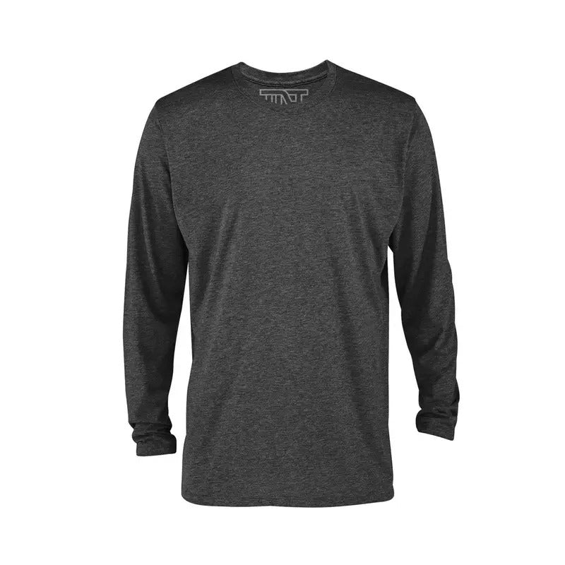 Charcoal Heather Long Sleeve T-Shirt - Gray Hoodie, Sweatshirt | RetroVerseTees.com