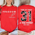 Charlie 31 T-Shirt, Thank You Sweatshirt, Justice Tee, Freedom Sweatshirt Hoodie | RetroVerseTees.com