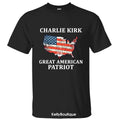 Charlie Kirk Great American Patriotic Memorial T-Shirt, Charlie Kirk Shot Dead at Utah College Event Tee, Graphic Design...