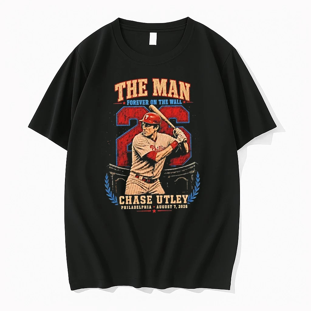 Chase Utley The Man Forever On The Wall Of Fame Commemorative August 7 2026 Tshirts