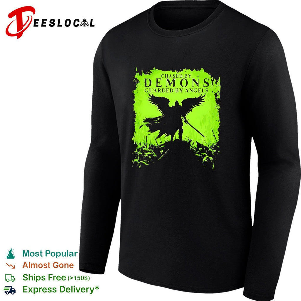 Chased by demons guarded by angels warrior shirt
