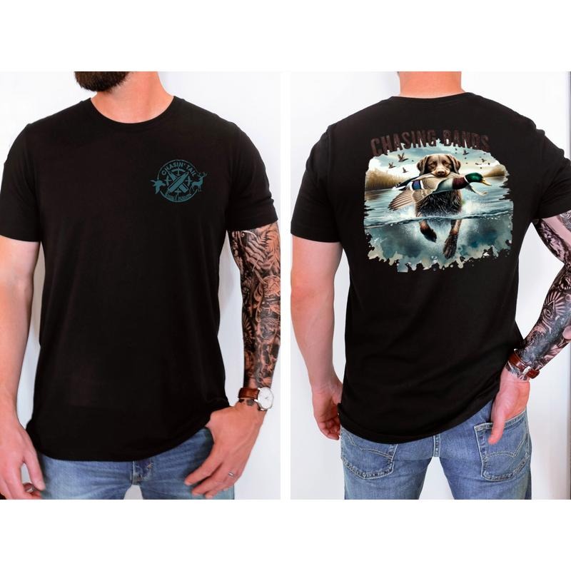 Chasing Bands Men's T-Shirt - Hunting Design for Outdoor Enthusiasts - Summer Hoodie, Sweatshirt | RetroVerseTees.com