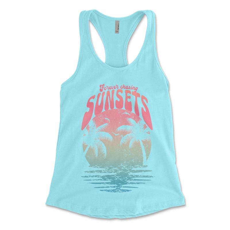 Chasing Sunsets Summer T-shirt - Summer Tee - Graphic Tee - Oversize T-shirt Hoodie, Sweatshirt | RetroVerseTees.com