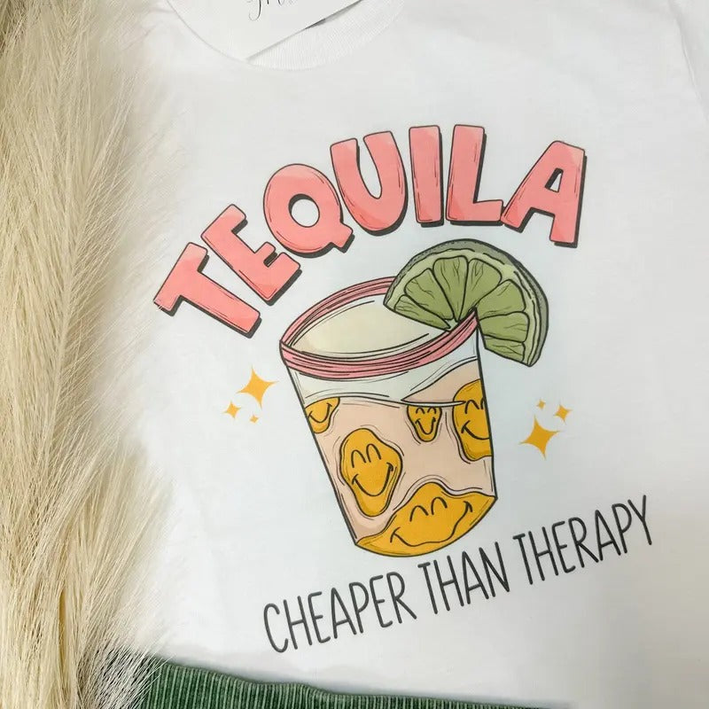 Cheaper Than Therapy Graphic Top T-Shirts, Hoodie, Sweatshirt | RetroVerseTees.com