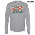 Checker Merry & Bright Long Sleeve Comfort Colors T-Shirt 'NLB' Hoodie, Sweatshirt | RetroVerseTees.com