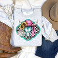 Checkered Cow Skull DTF Transfers - THIS IS NOT A SHIRT Hoodie, Sweatshirt | RetroVerseTees.com