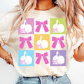 Checkered Easter Coquette T-Shirt, Retro Easter T-Shirt, Easter Bunny T-Shirt, Happy Easter T-Shirt, Christian Easter...