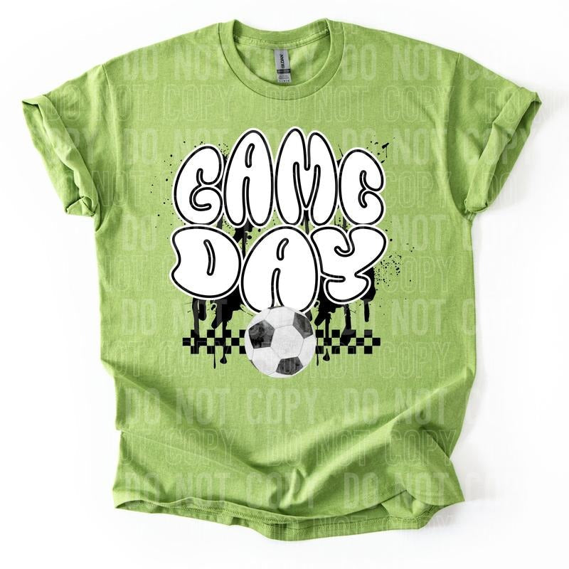 Checkered Game Day Soccer DTF Transfers - THIS IS NOT A SHIRT Hoodie, Sweatshirt | RetroVerseTees.com