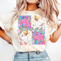 Checkered Goose Coquette with Floral Mama Preppy Trend for Mother's Day T-Shirt Hoodie, Sweatshirt | RetroVerseTees.com