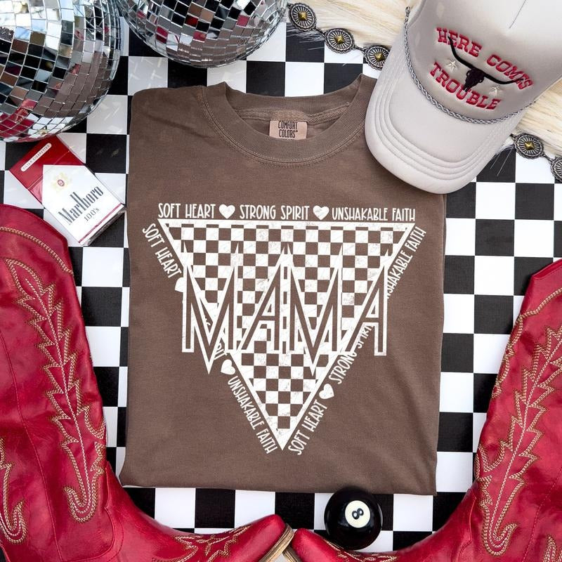 Checkered Mama Triangle DTF Transfers - THIS IS NOT A SHIRT Hoodie, Sweatshirt | RetroVerseTees.com