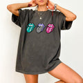 Checkered Rock Tongues Tshirt, Retro Lips shirt,, Concert Tee, Classic Rock, Tshirt, Hoodie, Sweatshirt | RetroVerseTees.com