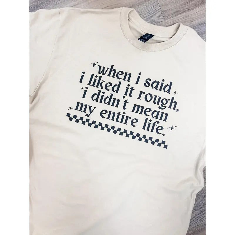Checkered Rough Life Graphic Tee Hoodie, Sweatshirt | RetroVerseTees.com
