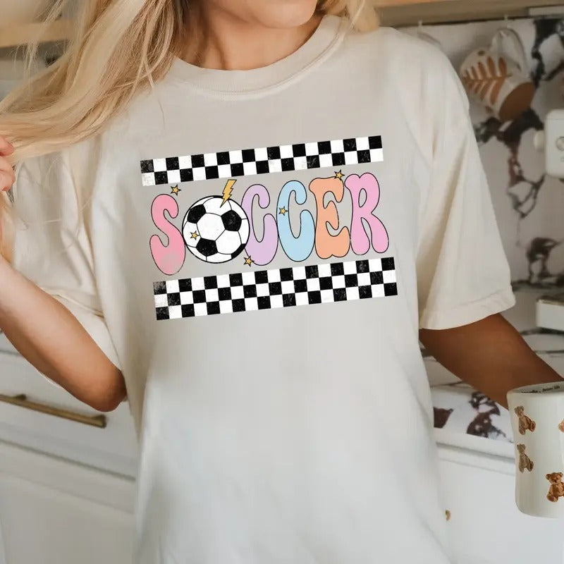 Checkered Soccer DTF Transfers - THIS IS NOT A SHIRT Hoodie, Sweatshirt | RetroVerseTees.com