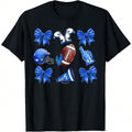 Cheer Blue Spiky hair fighters Coquette Bow Spiky hair fighters Mom Game Day T-Shirt Hoodie, Sweatshirt | RetroVerseTees.com