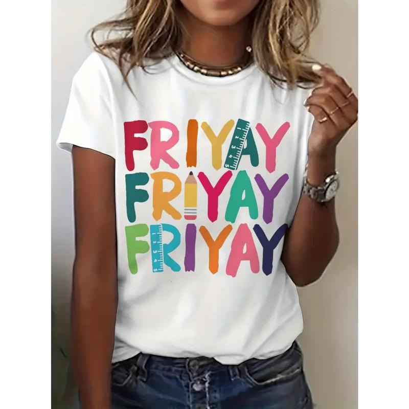 Cheerful Gunpla brand Fun - filled Lightsaber brand - Shirt: "FRIYAY FRIYAY FRIYAY" with School