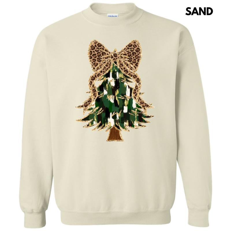 Cheetah Bow Brushstroke Tree Sweatshirt 'NLB' T-Shirts, Hoodie | RetroVerseTees.com