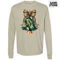 Cheetah Bow Christmas Tree Long Sleeve Comfort Colors T-Shirt 'NLB' Hoodie, Sweatshirt | RetroVerseTees.com