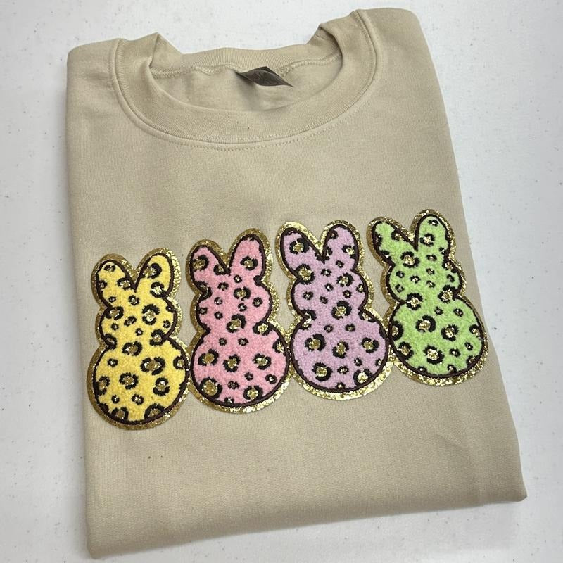 Cheetah Peeps Chenille Patch Sweatshirt T-Shirts, Hoodie | RetroVerseTees.com