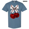 Cherries Baseball Bow Gildan Short Sleeve T-Shirt Hoodie, Sweatshirt | RetroVerseTees.com