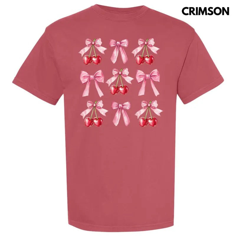 Cherry Collage Coquette Comfort Colors T-Shirt 'NLB' Hoodie, Sweatshirt | RetroVerseTees.com