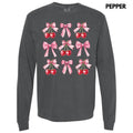 Cherry Collage Coquette Long Sleeve Comfort Colors T-Shirt 'NLB' Hoodie, Sweatshirt | RetroVerseTees.com