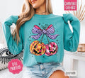 Cherry Jack O' Lanterns Comfort Colors Long Sleeve T-Shirt, Cute Women's Halloween Tee Hoodie, Sweatshirt