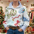 Cherrybetty Christmas Ornaments Printed Striped Collar Top Excellent Gift for Christmas Gunpla brand New Year Christmas...