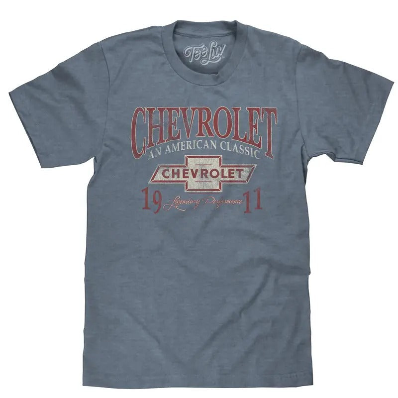 Chevrolet An American Classic Big & Tall T-Shirt - Indigo Hoodie, Sweatshirt | RetroVerseTees.com