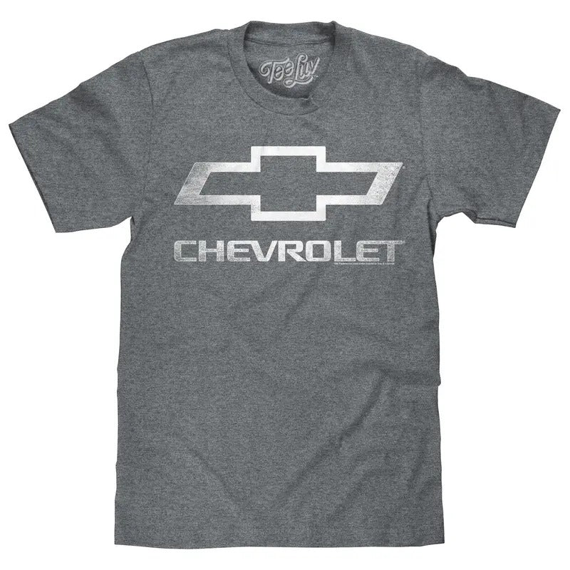 Chevrolet Bowtie Logo T-Shirt - Gray Hoodie, Sweatshirt | RetroVerseTees.com