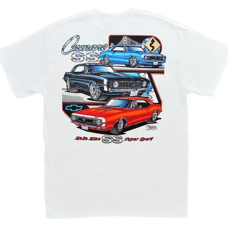 Chevrolet Camaro SS White T-Shirt 1967 1968 1969 - Motion Copo Rs SS 350 396 427 Hoodie, Sweatshirt | RetroVerseTees.com