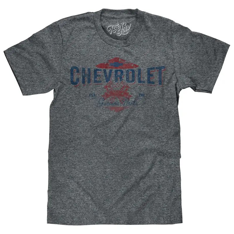 Chevrolet Genuine Parts T-Shirt - Gray Hoodie, Sweatshirt | RetroVerseTees.com