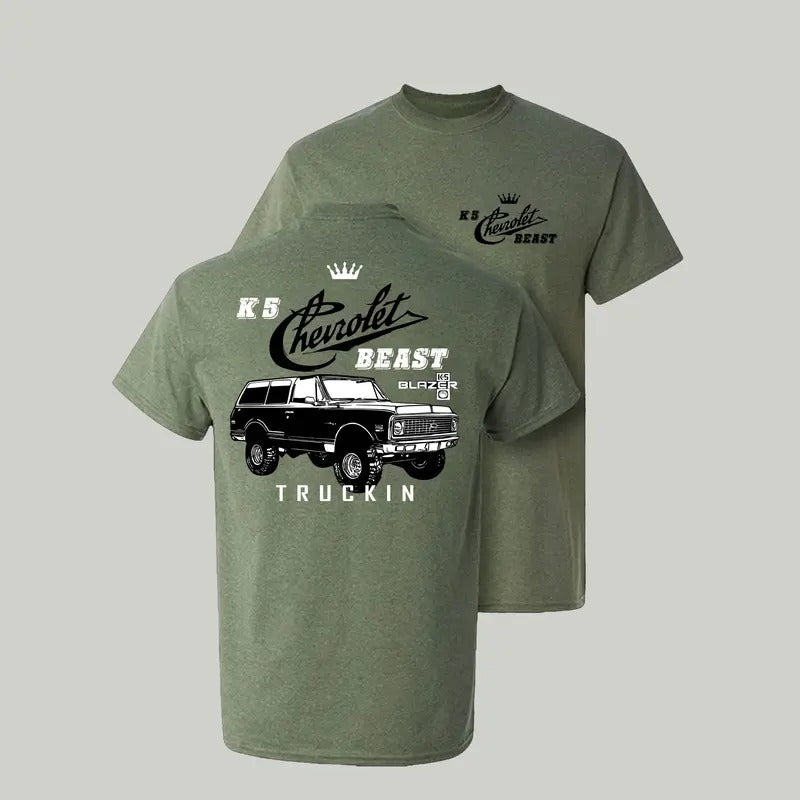 Chevy Trucks K5 Blazer King Of Trucks Vintage Graphic T-Shirt Unisex Ultra Cotton Crewneck Short Sleeve 100% Cotton