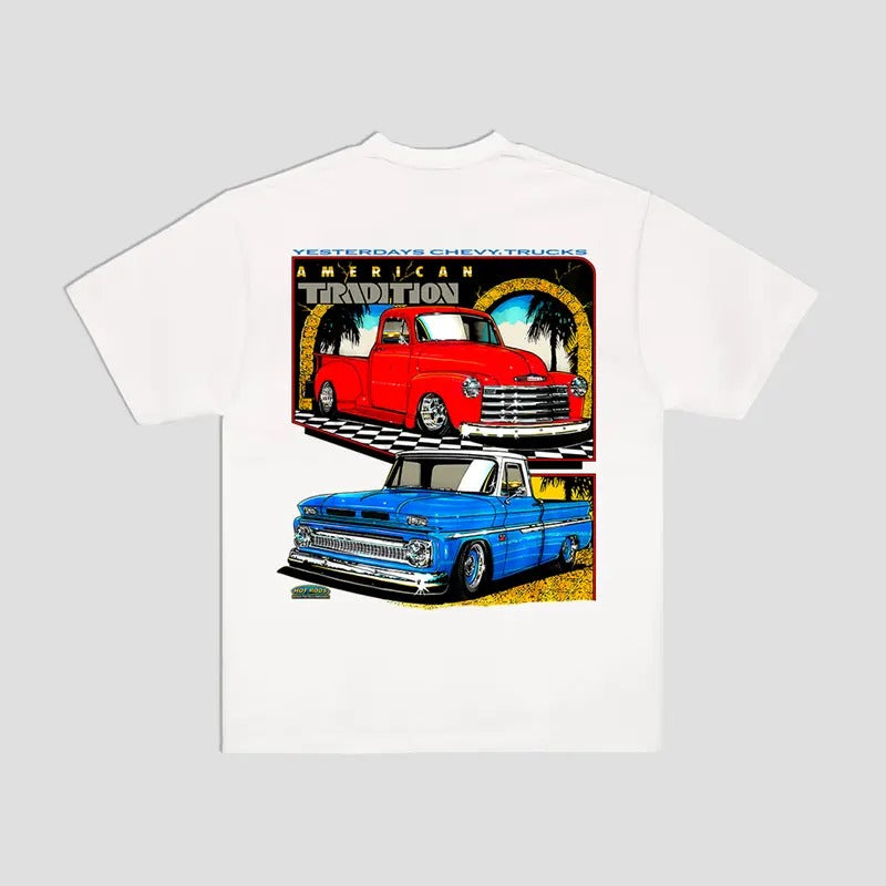 Chevy Yesterday Truck T-Shirt Classic OBS Trucks Menswear Hoodie, Sweatshirt | RetroVerseTees.com