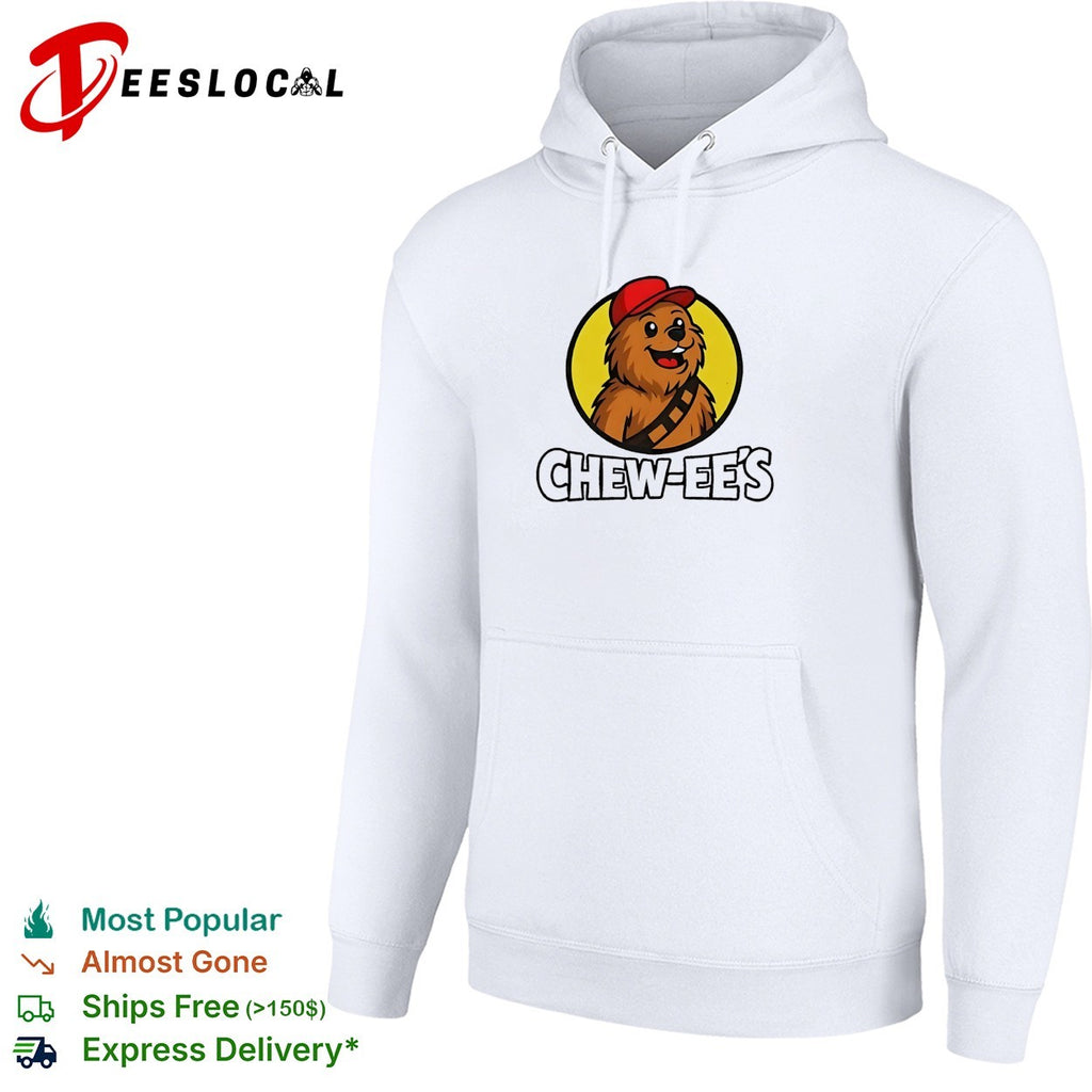 Chew ee’s Chewbacca fast food parody logo shirt