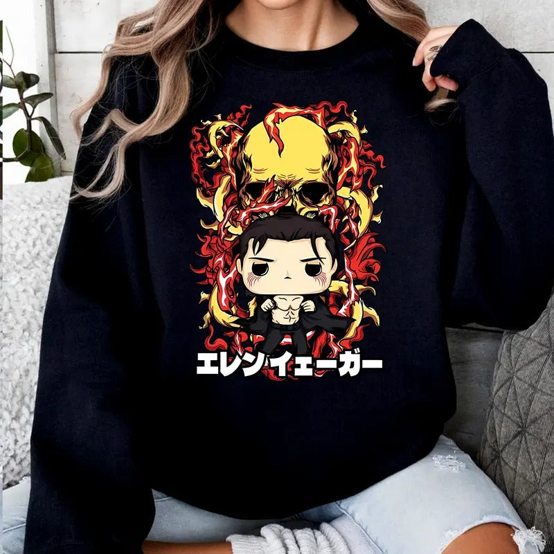 Chibi Eren Yeager T-Shirt, Sweatshirt, Hoodie | RetroVerseTees.com