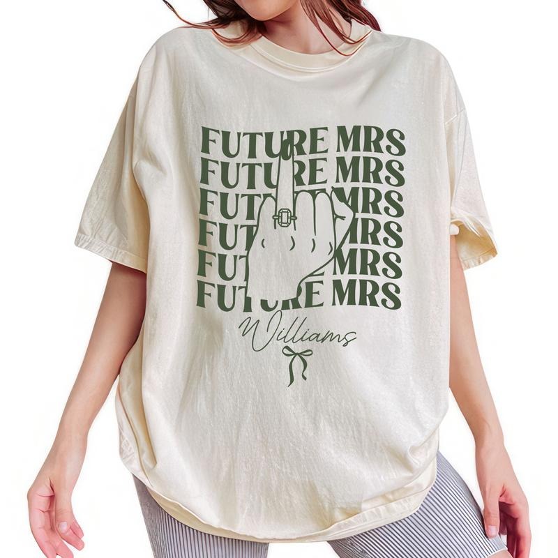 ChicCotton Custom Future Mrs Comfort Colors Shirt, Personalized Bridal T-shirt, Retro Bachelorette Bride Graphic Tee,...