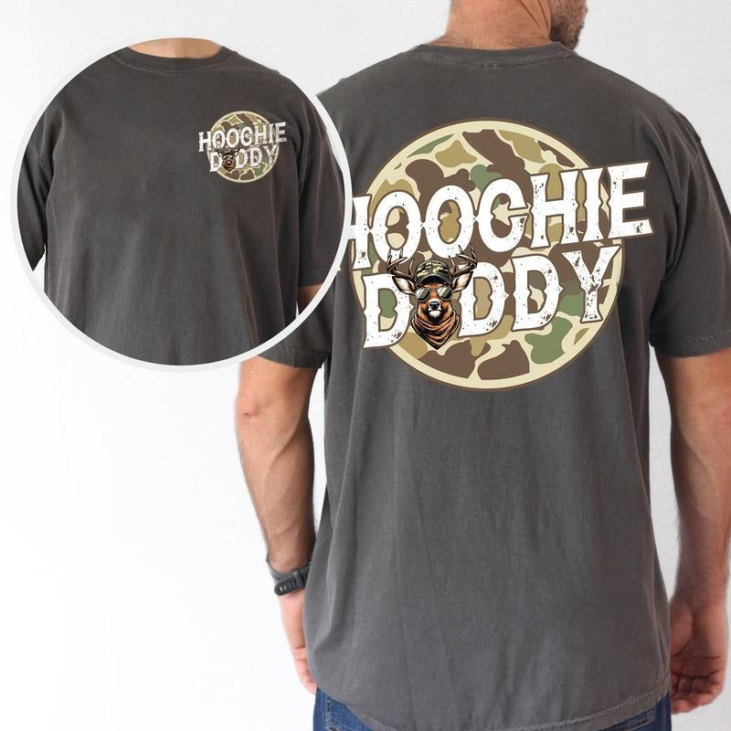 ChicCotton Hoochie Daddy Comfort Colors Graphic Tee, Camo Hoochie Daddy T-shirt For Men, Camo Hunting Shirt, Daddy Hunter...